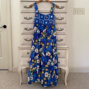 Vici Blue Floral Midi Dress